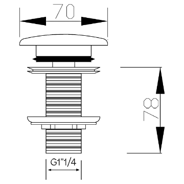 Stone top Pop - up Drains - ELVV Servanter i stein